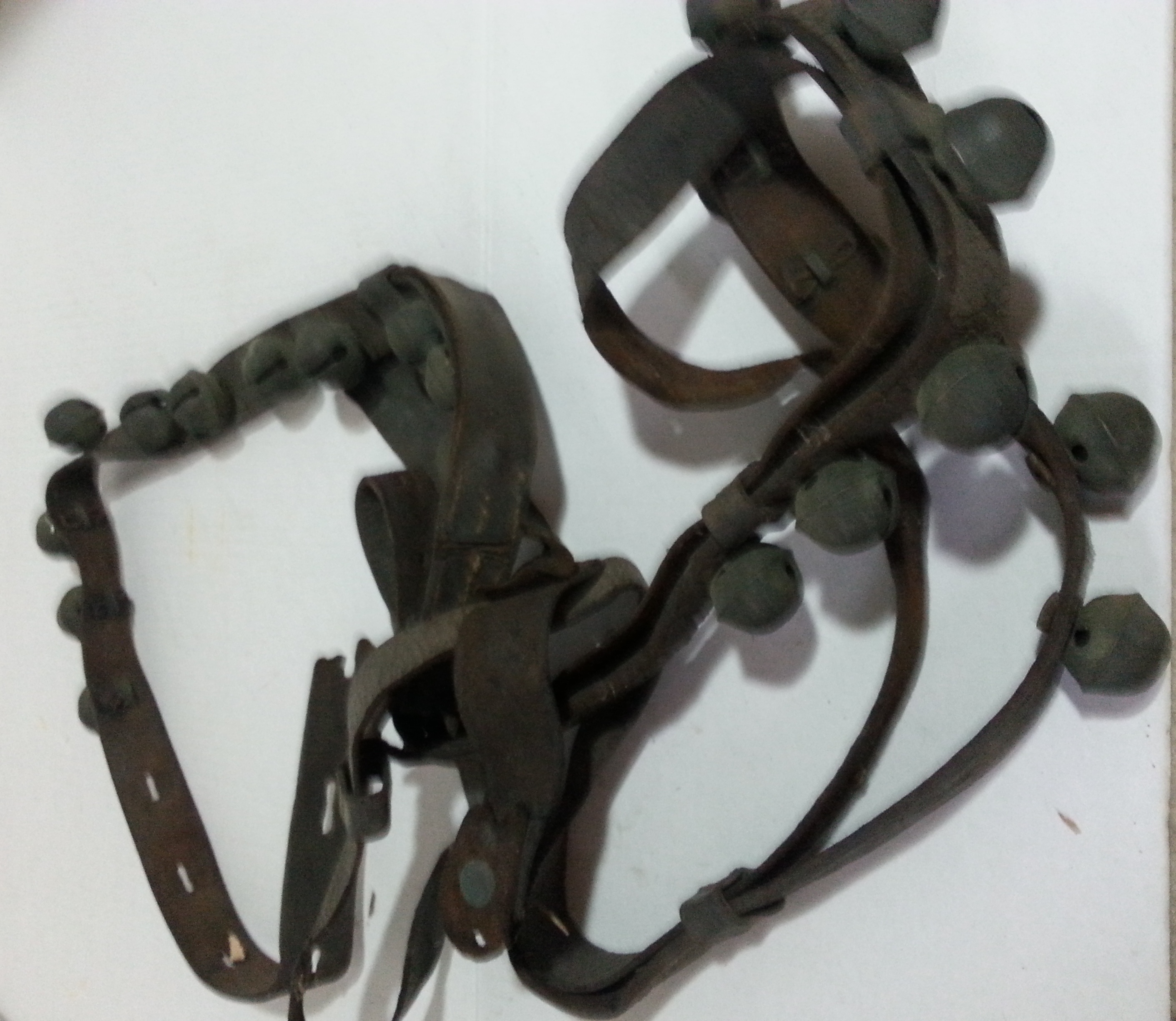 antique horse harness with bells